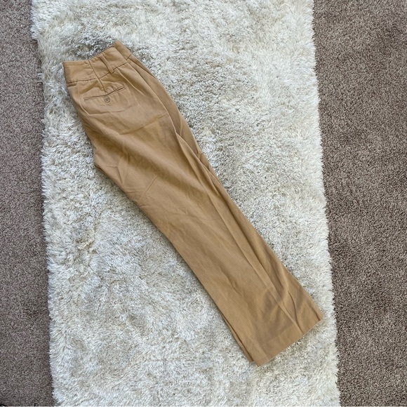 Theory Camel Pinstripe Wide Flare Bootcut Trousers Y2K - Picture 4 of 13